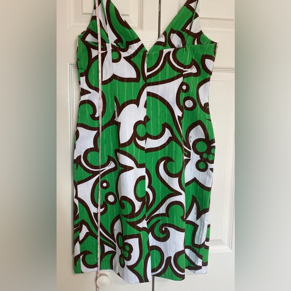 Very chic 💥🌹🔥🔥Milly of NY green geometric sheath dress - Picture 2 of 14